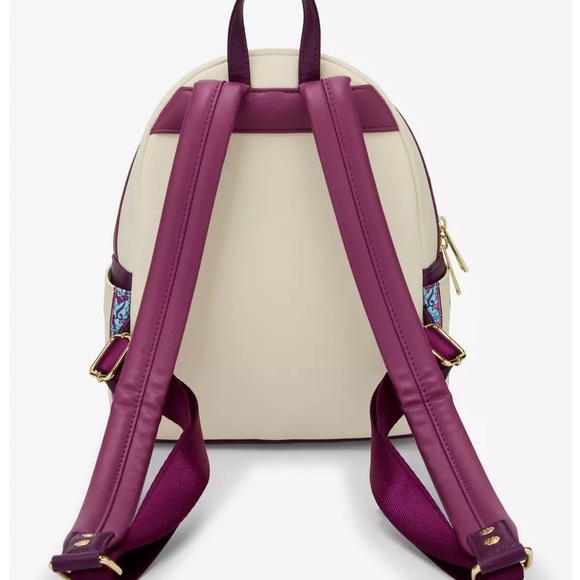 Loungefly Disney Beauty And The Beast Stained Glass Mini Backpack Belle Bag New - Picture 3 of 6